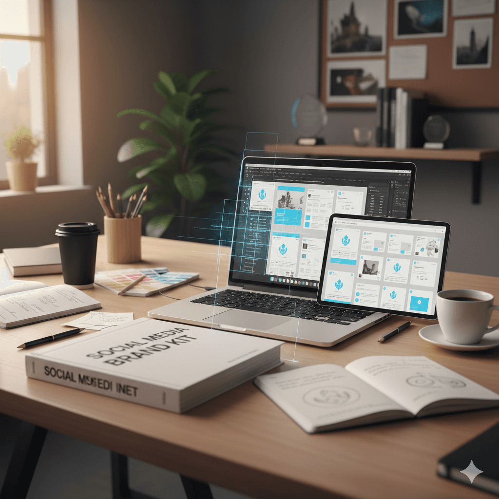 Social media brand kit service