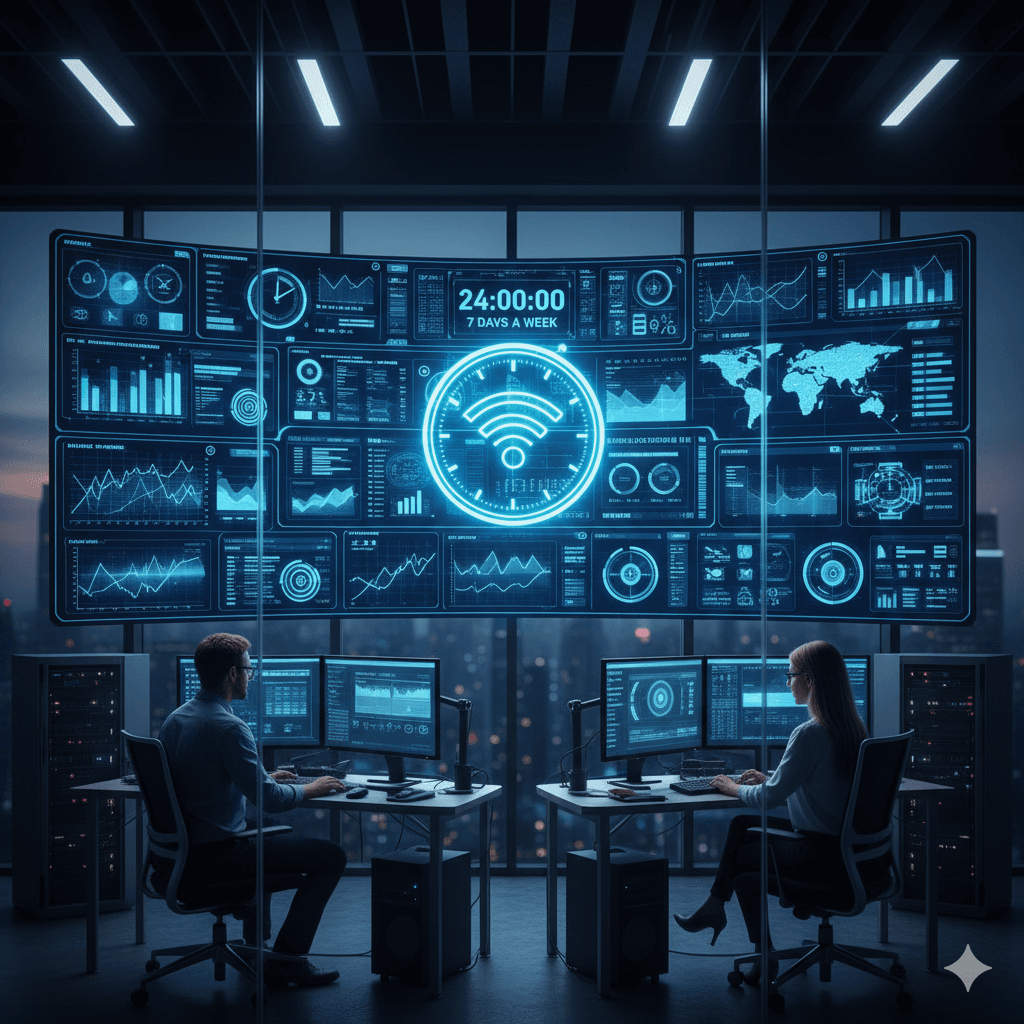 24/7 uptime monitoring service
