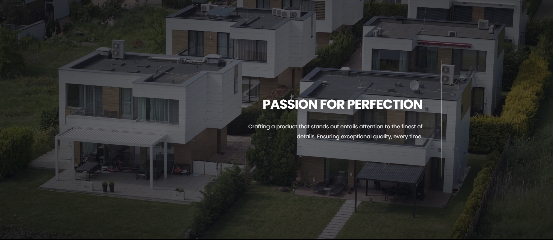 Values in motion — repeating mission language that reinforces positioning without cluttering the UI.