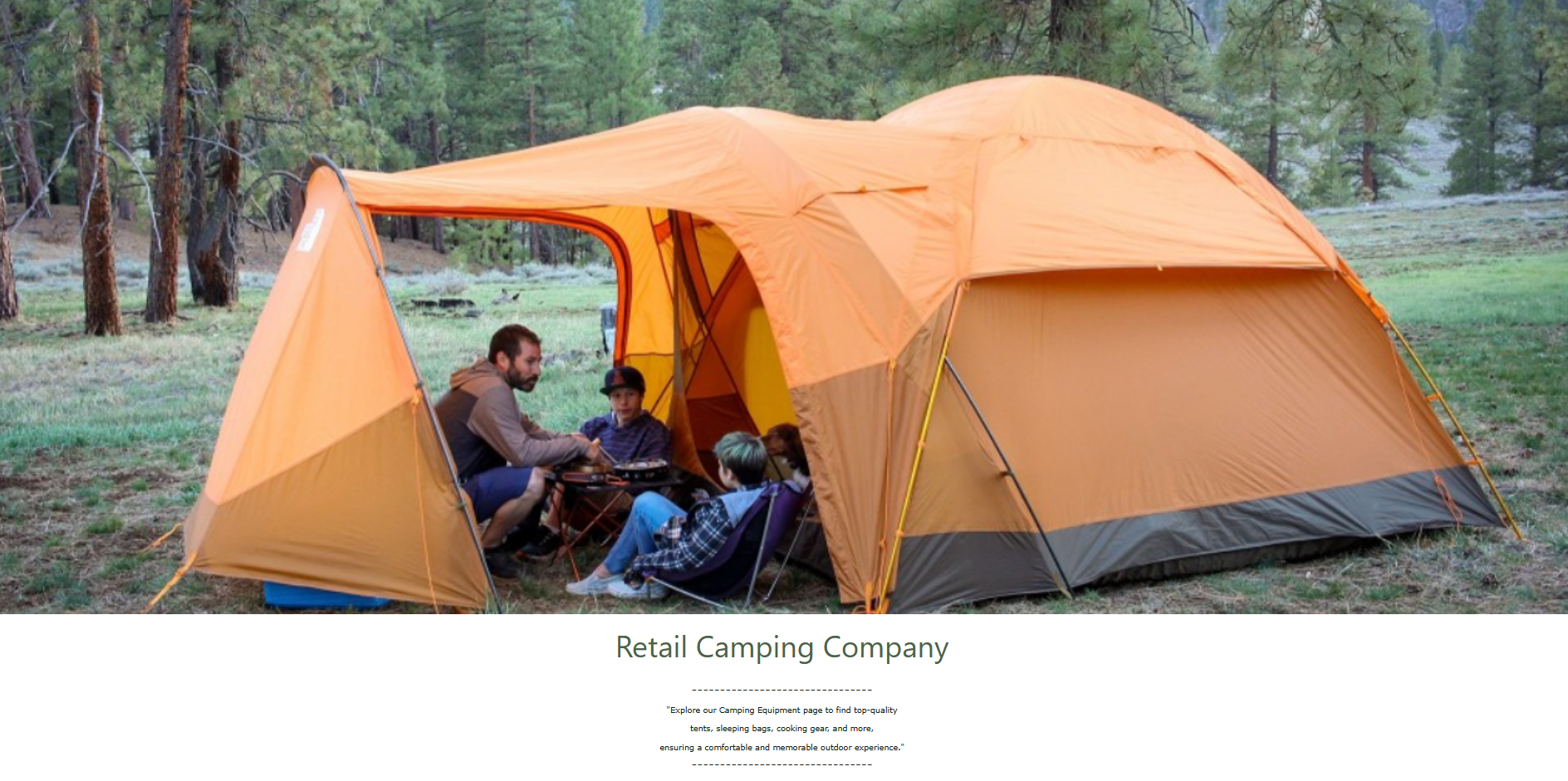 Retail Camping Website — screen 3