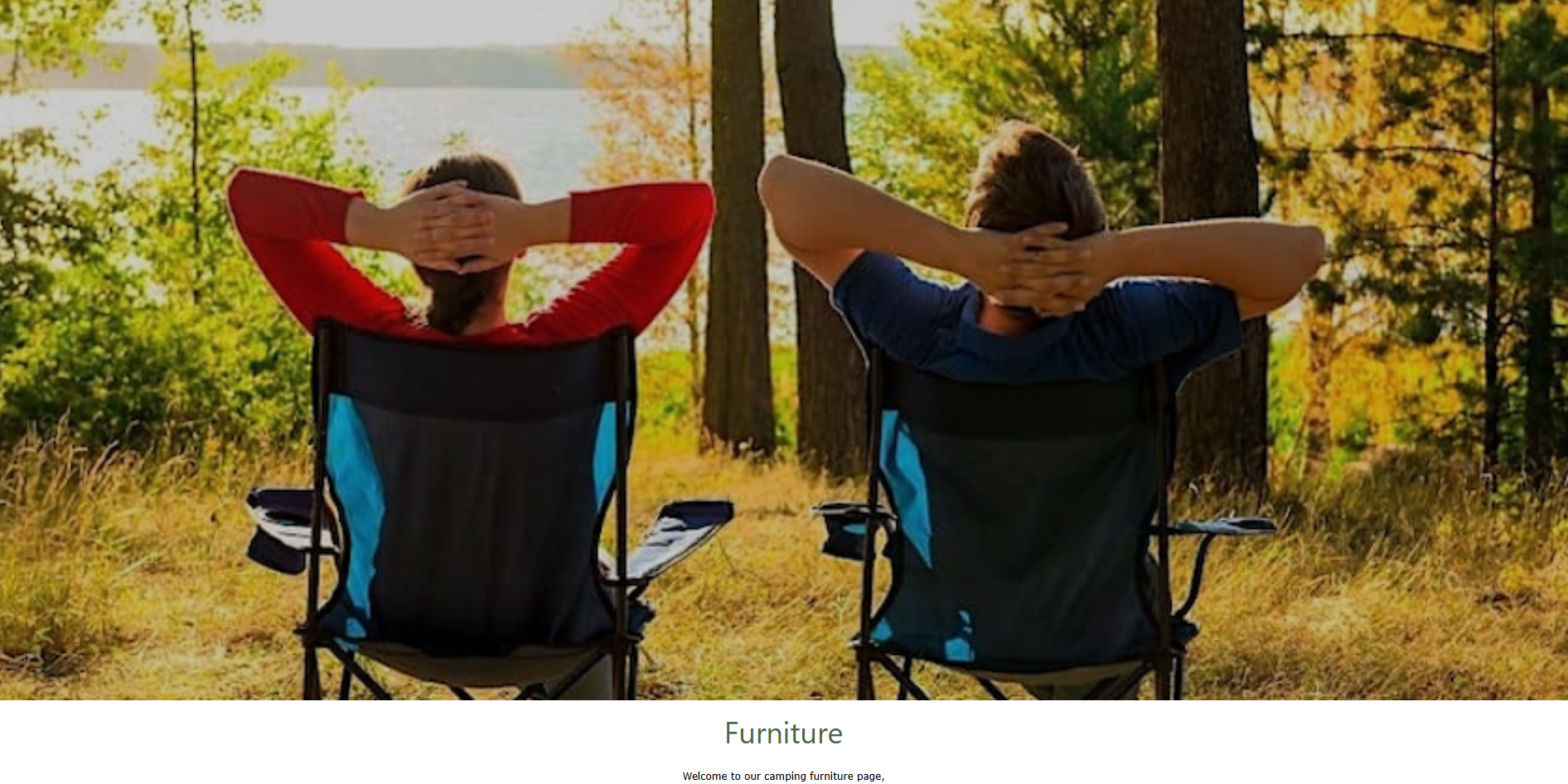 Retail Camping Website — screen 1